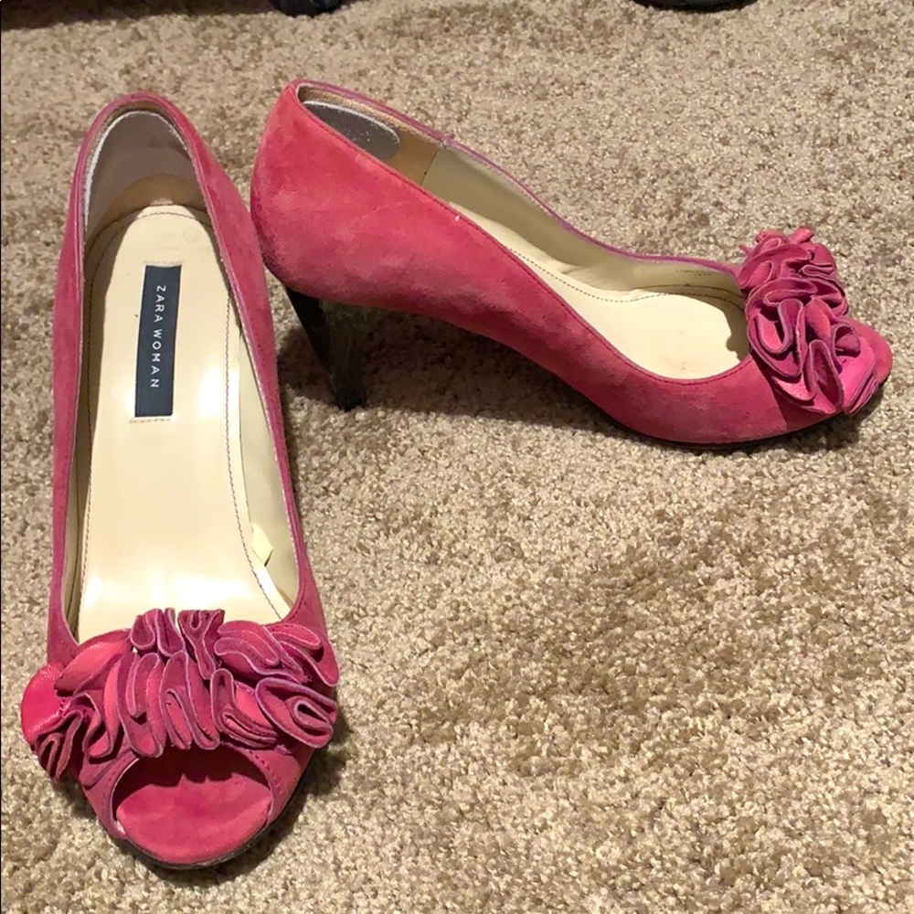 Zara Suede heels